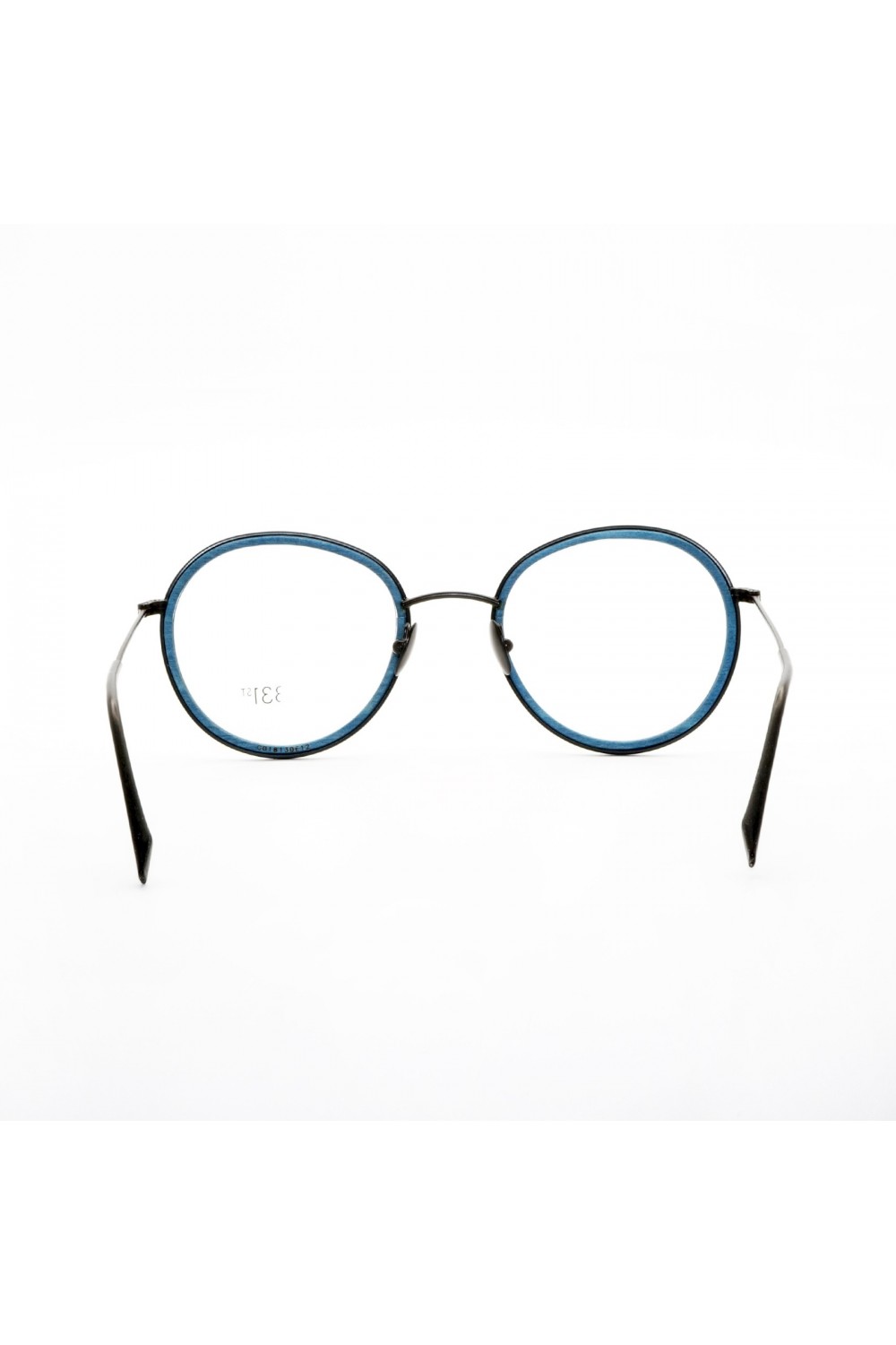 Feb 31st - Occhiali da vista in legno tondi unisex nero, argento - CRI