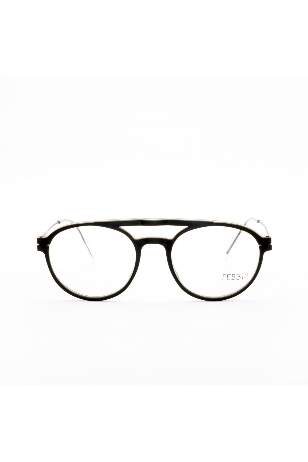 Feb 31st - Occhiali da vista in legno tondi unisex nero - STEVE NERO