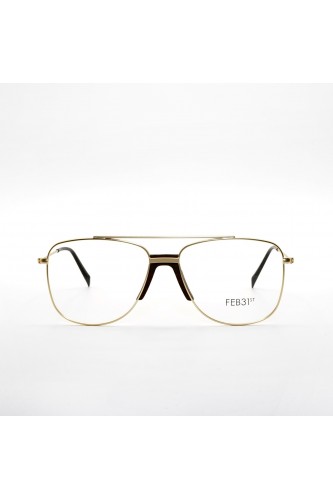 Feb 31st - Occhiali da vista in legno squadrati unisex oro - GIAN QUERCIA 2