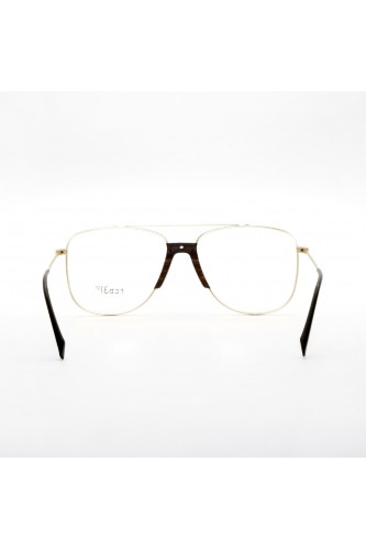 Feb 31st - Occhiali da vista in legno squadrati unisex oro - GIAN QUERCIA