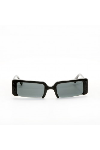 Vogue - Occhiali da sole in celluloide rettangolari per donna nero, tartarugato 2