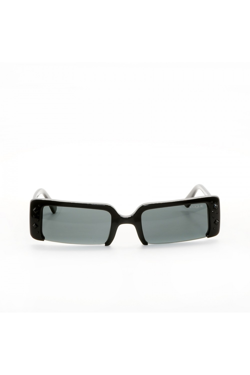 Vogue - Occhiali da sole in celluloide rettangolari per donna nero, tartarugato