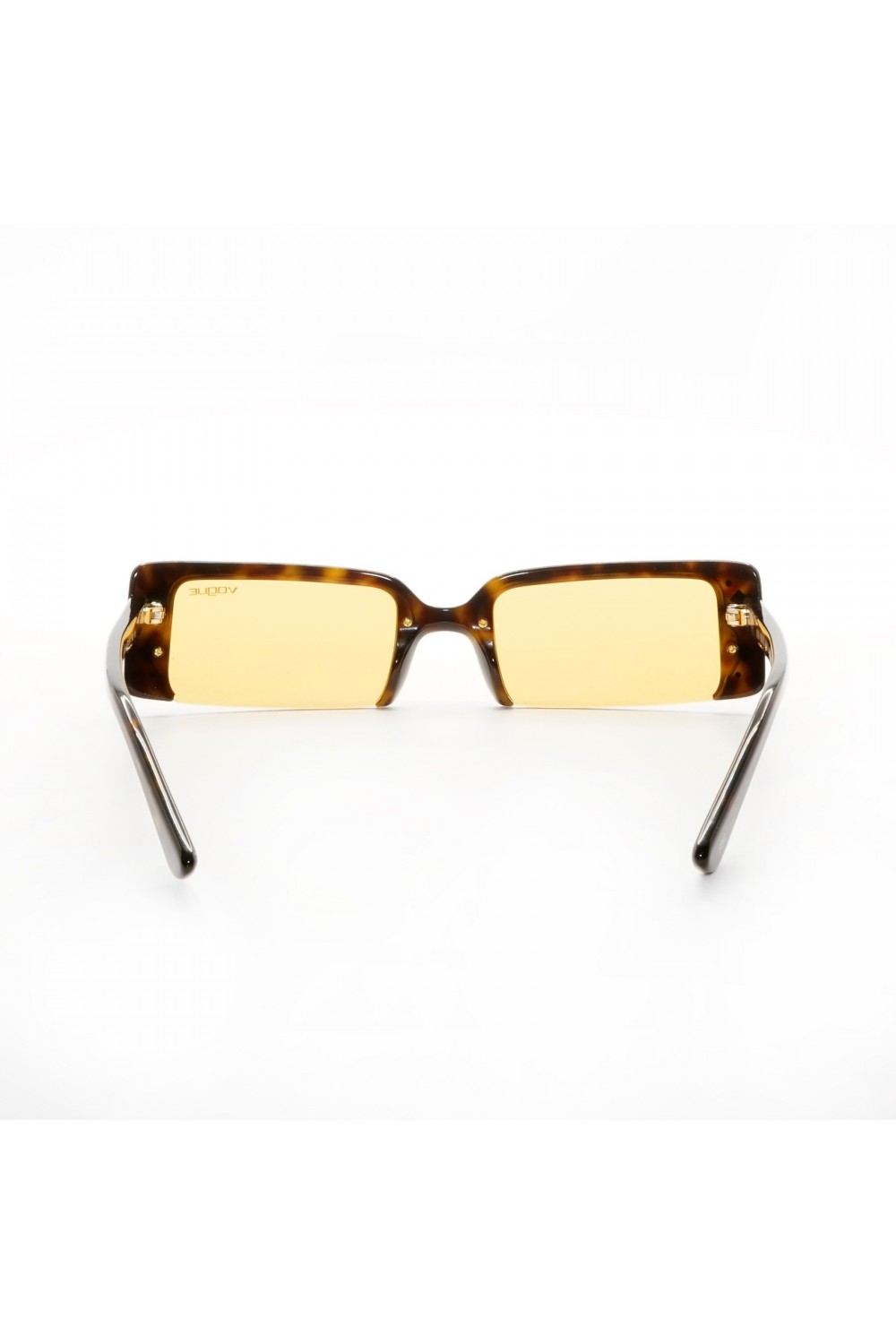 Vogue - Occhiali da sole in celluloide rettangolari per donna nero, tartarugato