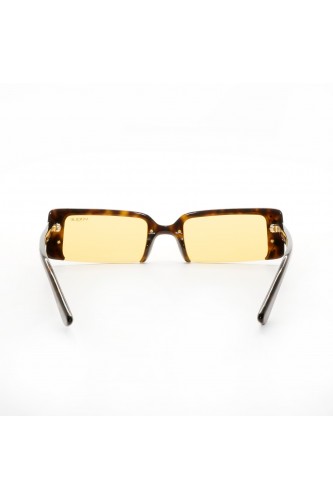 Vogue - Occhiali da sole in celluloide rettangolari per donna nero, tartarugato