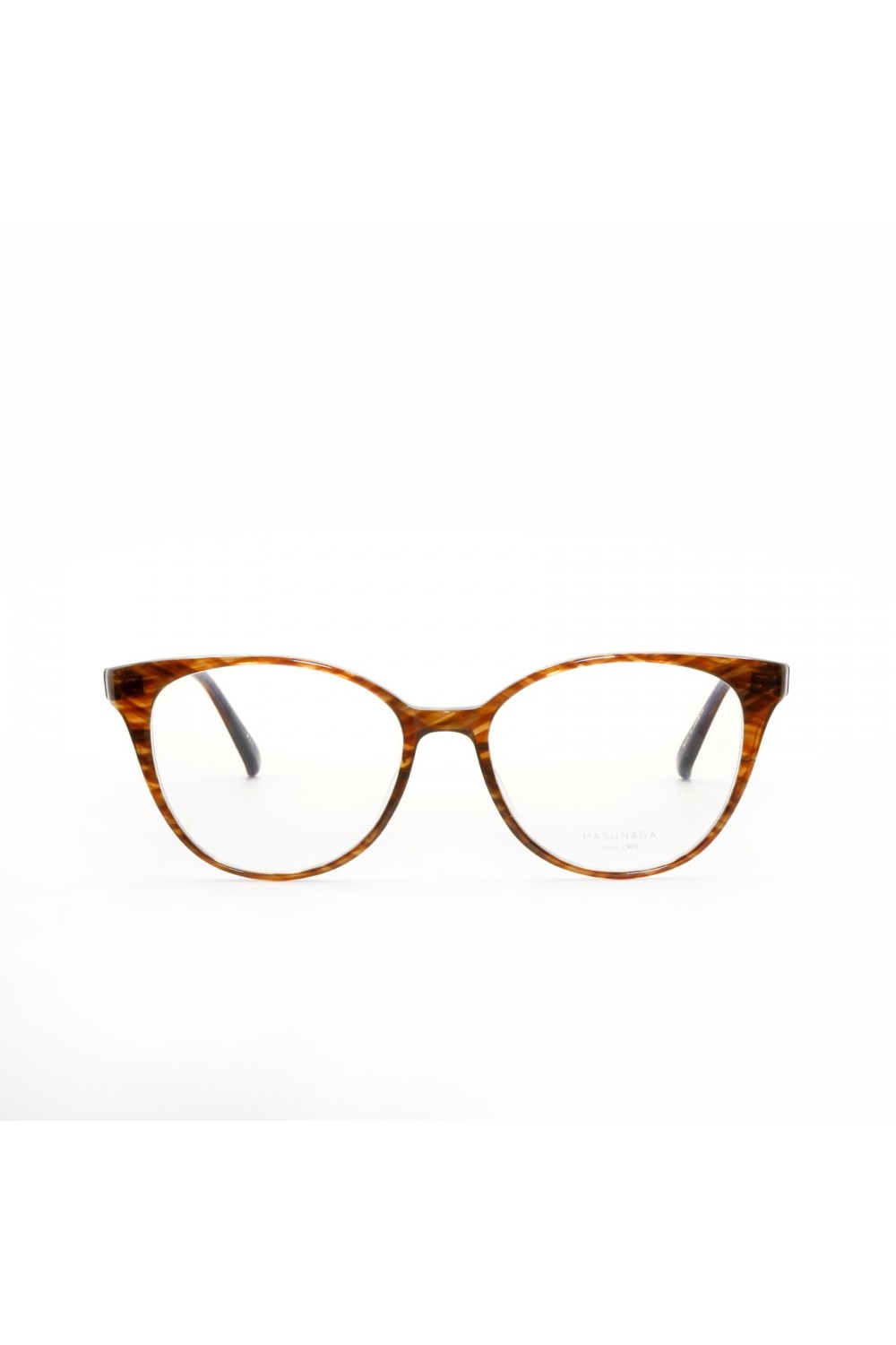 Masunaga - Occhiali da vista in celluloide cat eye per donna tartarugato