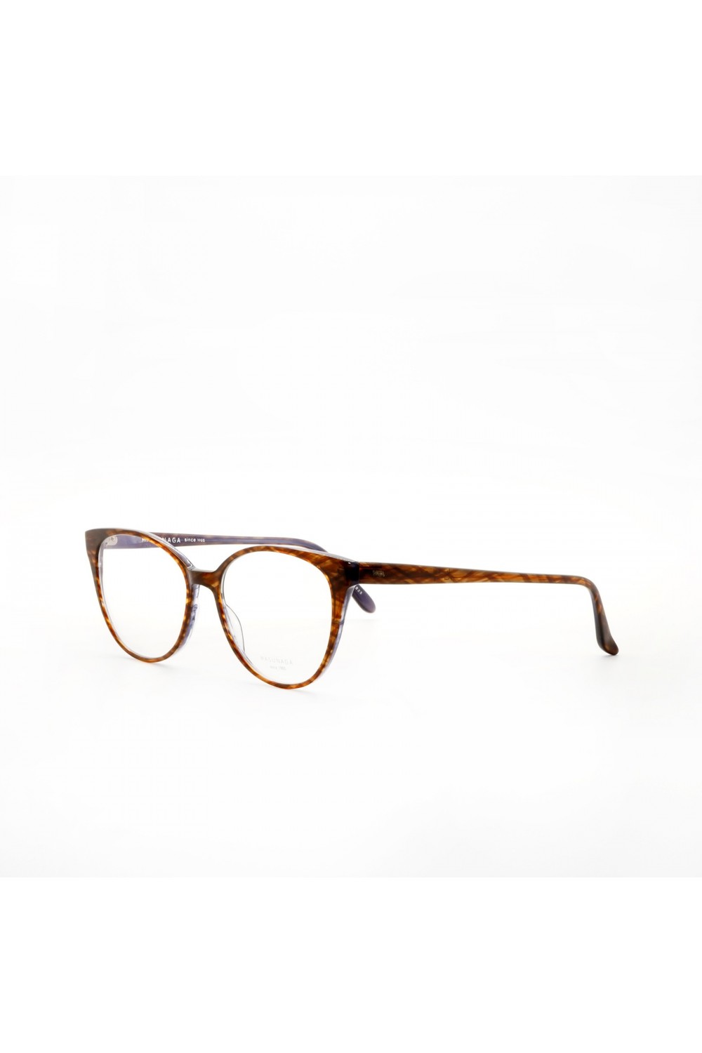 Masunaga - Occhiali da vista in celluloide cat eye per donna tartarugato