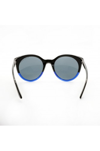 Polo Ralph Lauren - Occhiali da sole in celluloide tondi per donna nero/blu -
