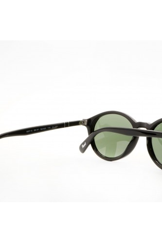 Persol - Occhiali da sole in celluloide tondi per uomo nero - 3237 95/31