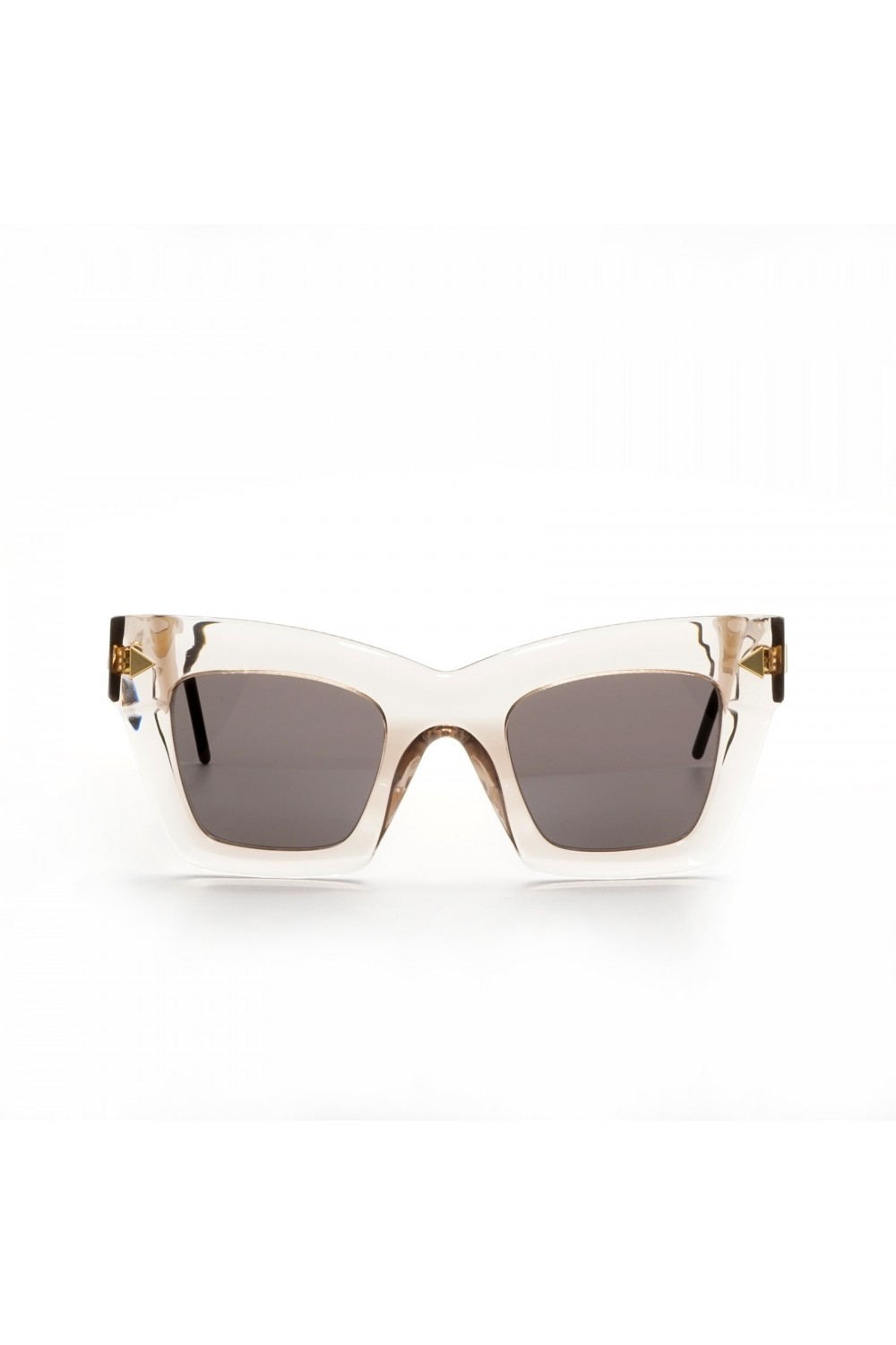 Soya - Occhiali da sole in celluloide squadrati per donna trasparente -
