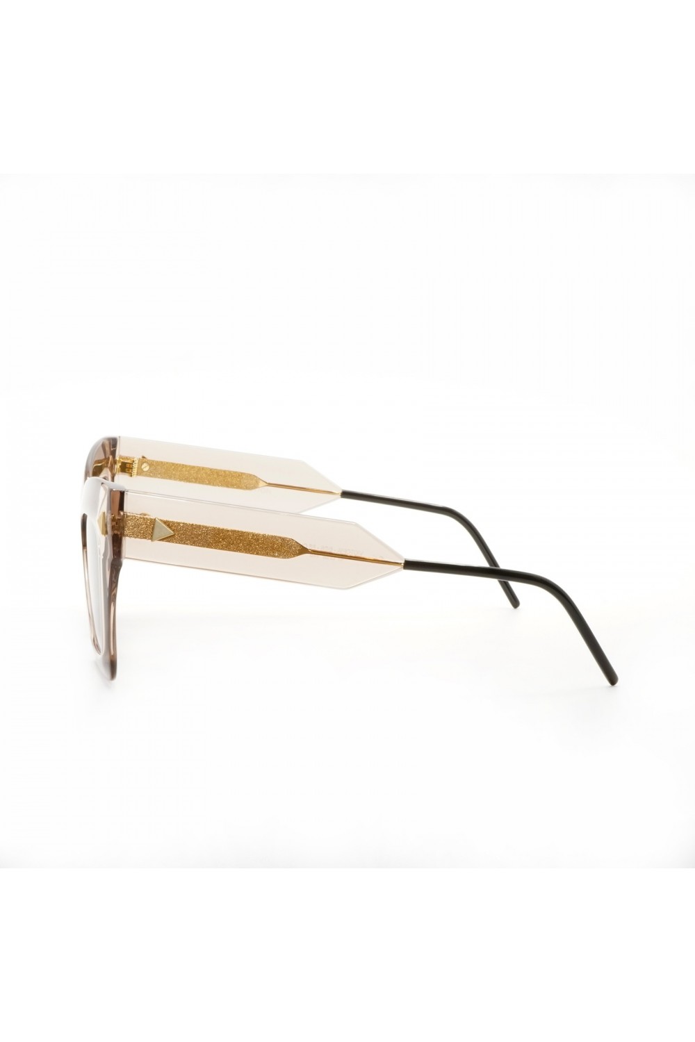 Soya - Occhiali da sole in celluloide squadrati per donna trasparente -