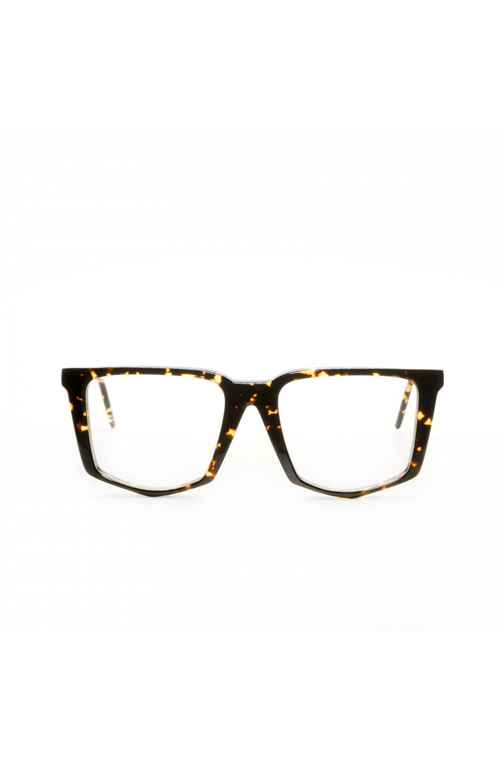 Soya - Occhiali da vista in celluloide squadrati unisex nero, tartarugato -