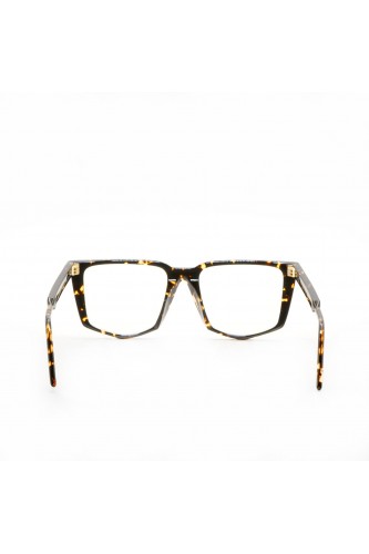 Soya - Occhiali da vista in celluloide squadrati unisex nero, tartarugato -