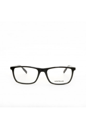 Montblanc - Occhiali da vista in celluloide rettangolari per uomo nero - MB0021 2