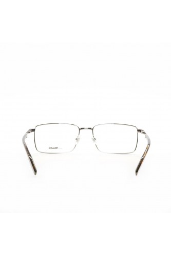 Montblanc - Occhiali da vista in metallo rettangolari per uomo nero, argento -